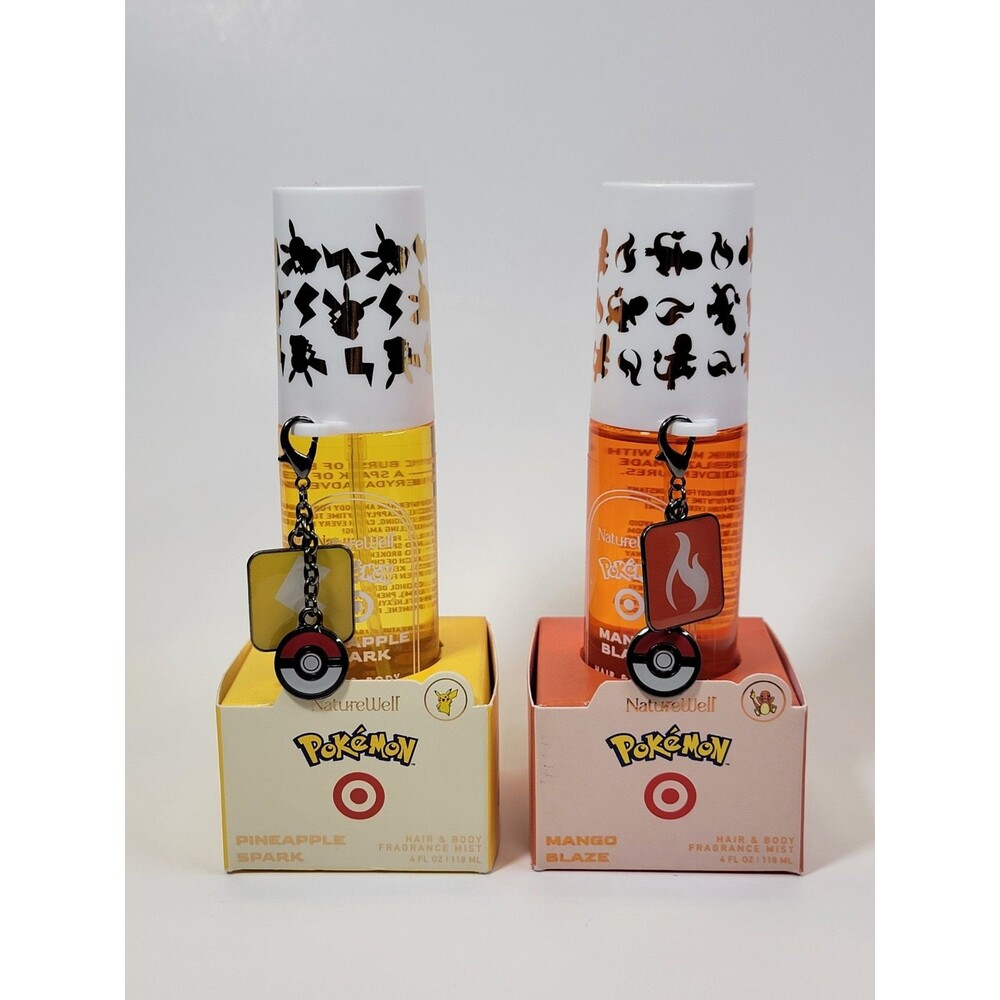 Pokémon NatureWell Hair & Body Fragrance Mist Pineapple Spark Mango Blaze Set